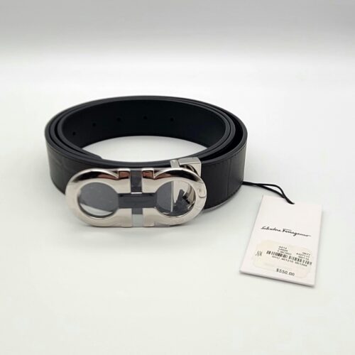 Ferragamo Men's Reversible Adjustable Leather Gancini Belt