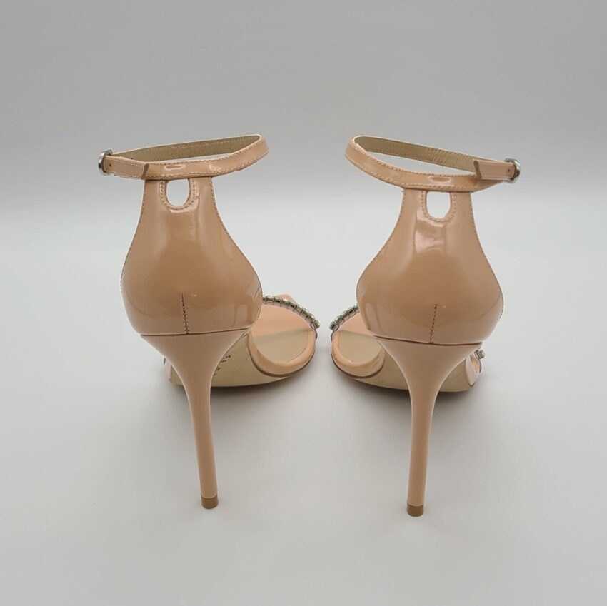 Stuart Weitzman Nudistcurve Embellished Ankle-Strap Sandals