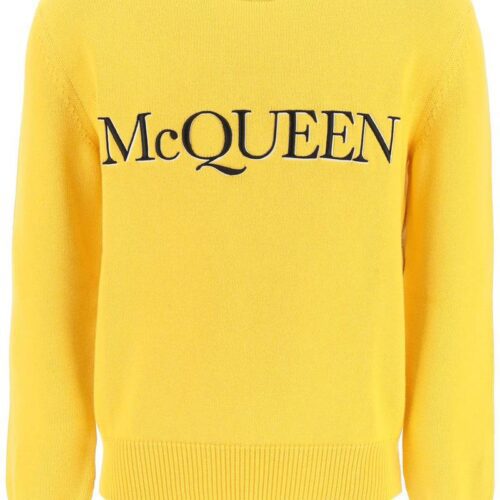 $927 Alexander McQueen Embroidered McQueen Logo Sweater