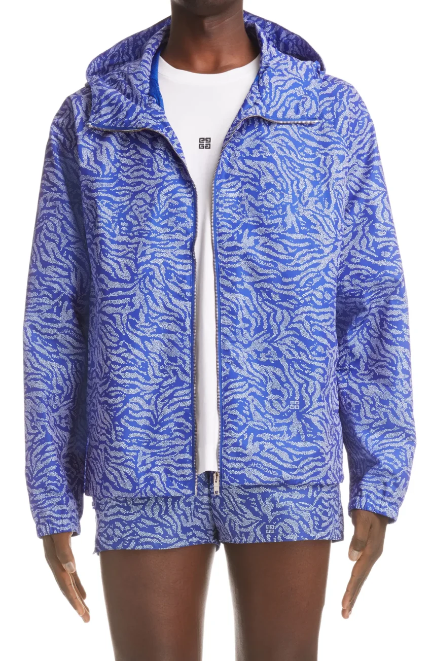 $2,255 Givenchy Zebra Print Windbreaker