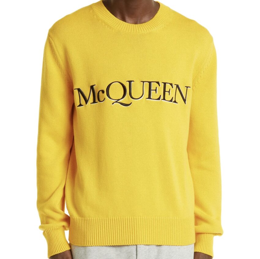 $990 Alexander McQueen Embroidered McQueen Logo Sweater