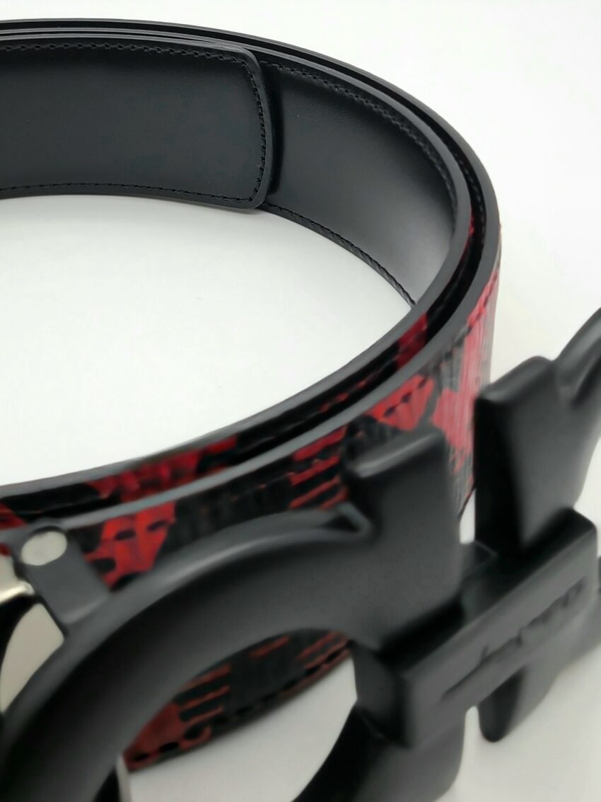 Salvatore Ferragamo-black-red belt