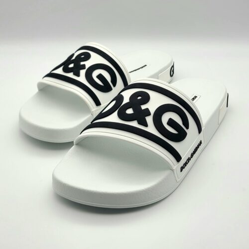 $295 Dolce Gabbana bianco pool slides