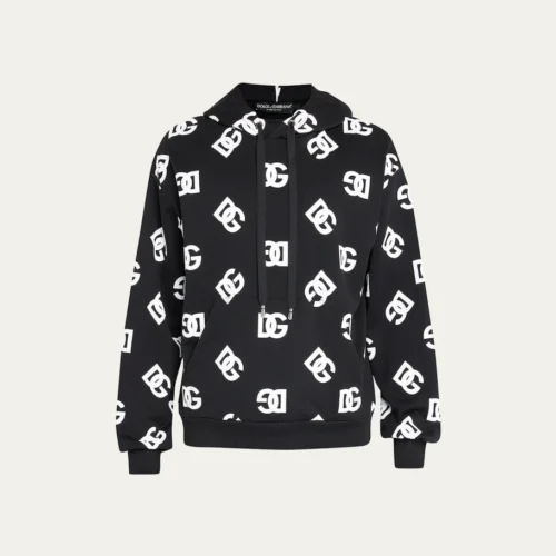 $1045 Dolce & Gabbana Men's Allover-DG Pullover Hoodie