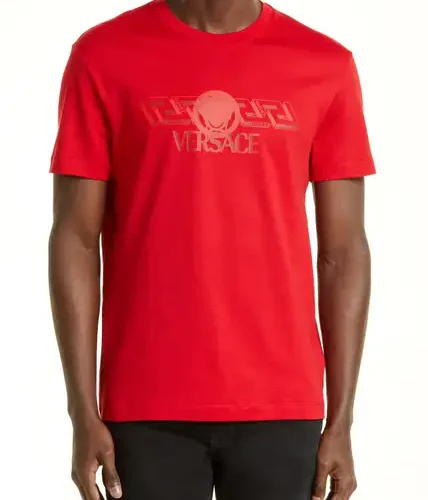 $495 Versace La Greca Medusa Logo Graphic Tee