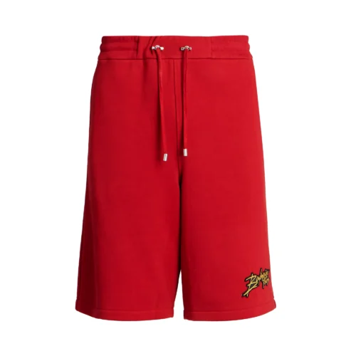 $197 Balmain Sunset Drawstring Bermuda Shorts