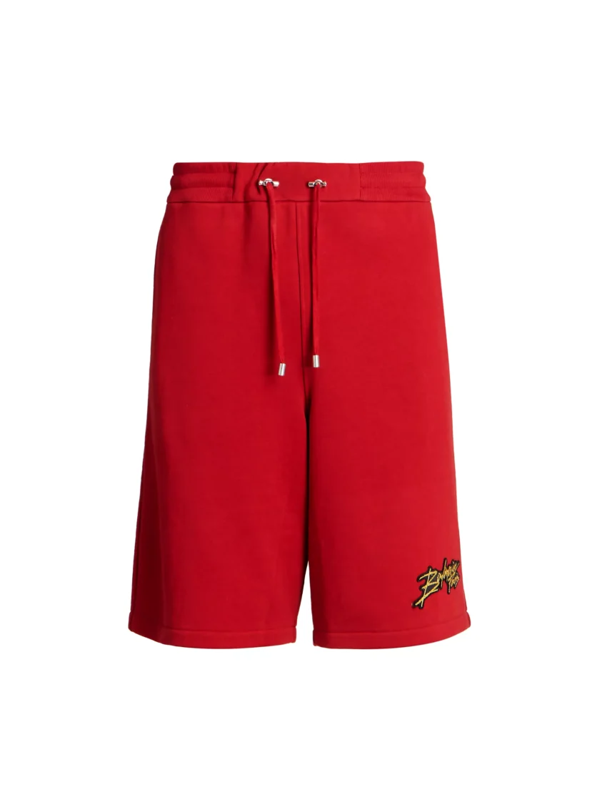 $197 Balmain Sunset Drawstring Bermuda Shorts