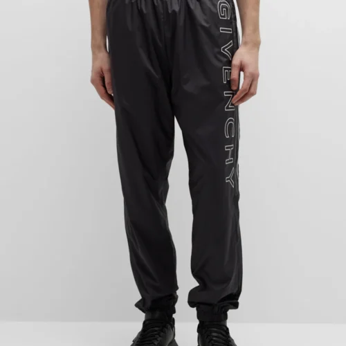 Givenchy Track-Tapered Logo-Print Shell Track Pants